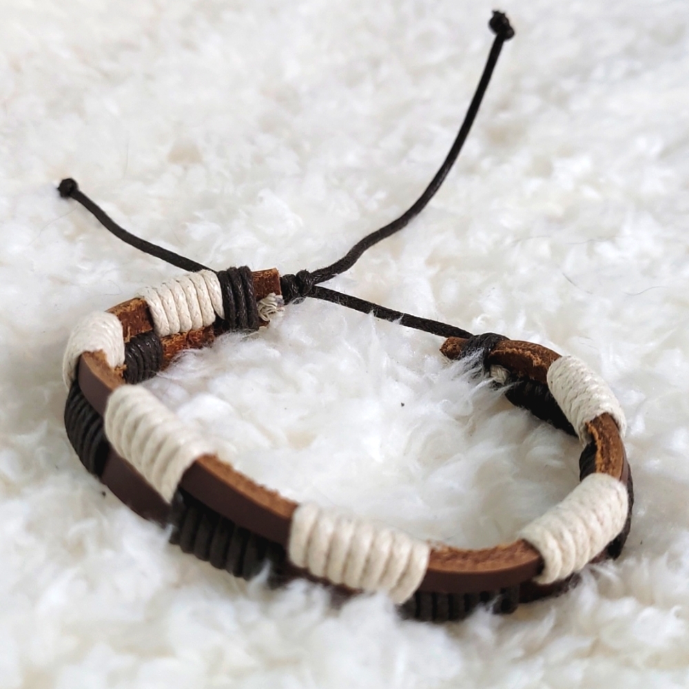 NEW - Handmade Leather Bracelet Cuff